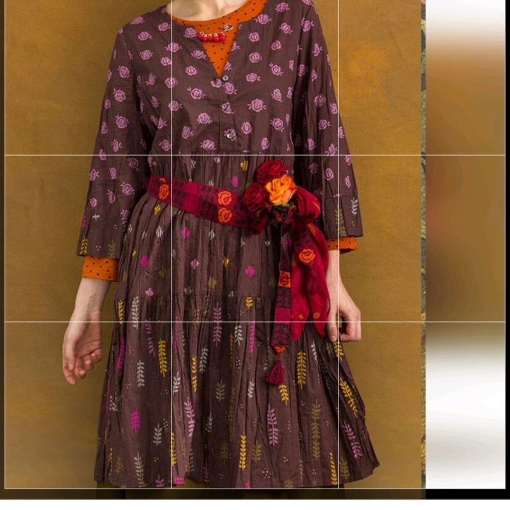 Gudrun Sjoden Organic Cotton Tiered Dress - Size M